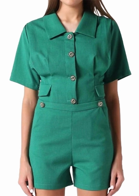 Esmeralda Set In Green Layered Hem Details
