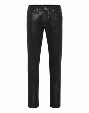 Denim Super Basic Straight Trousers Casual Staple Durable Weave