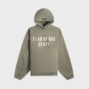 Glossy Cold Weather Essentials 90S Fit Fleece Hoodie - Moss