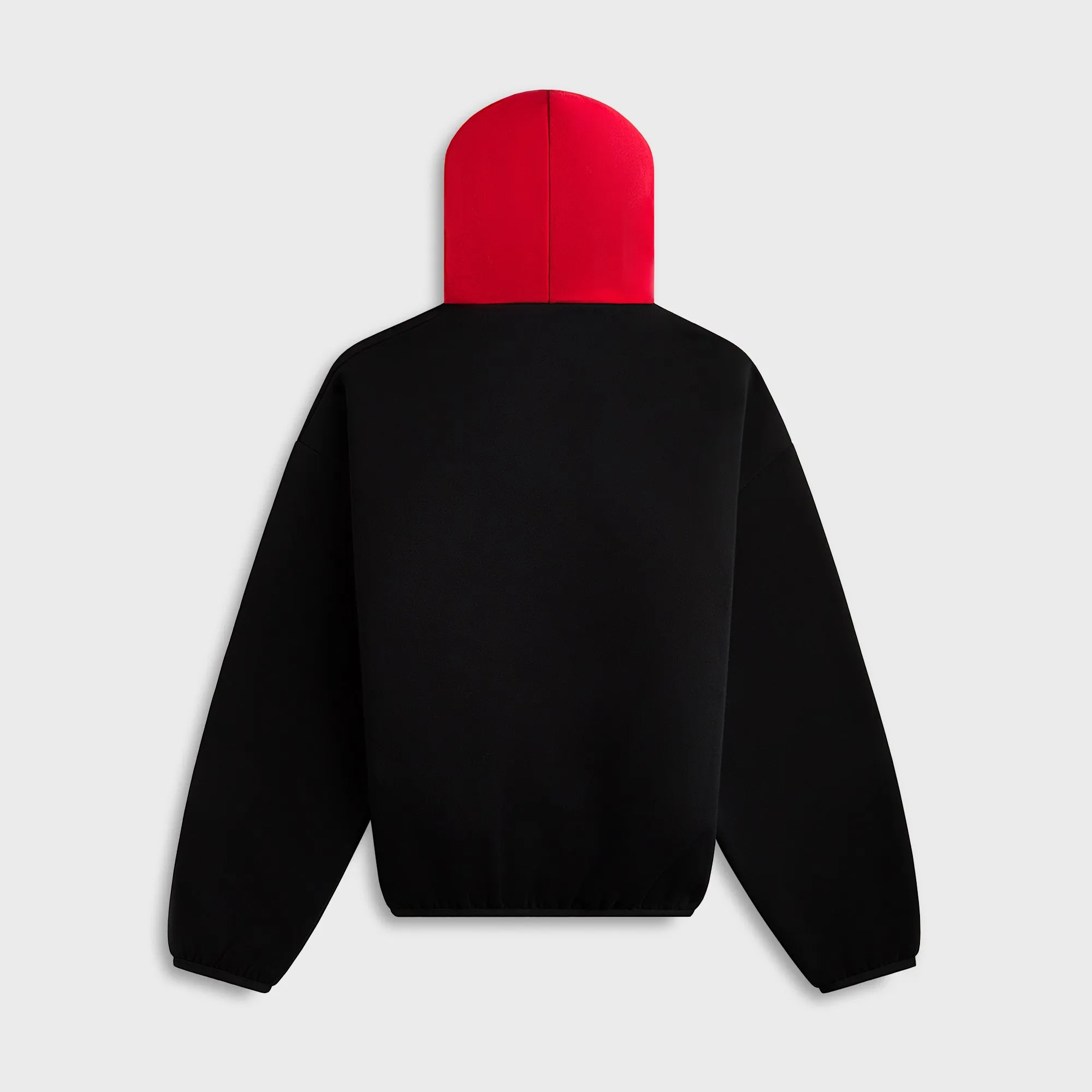 Snow resistant Loose Fit Essentials Bulls Core Fleece Pull Over Hoodie - Black / Red