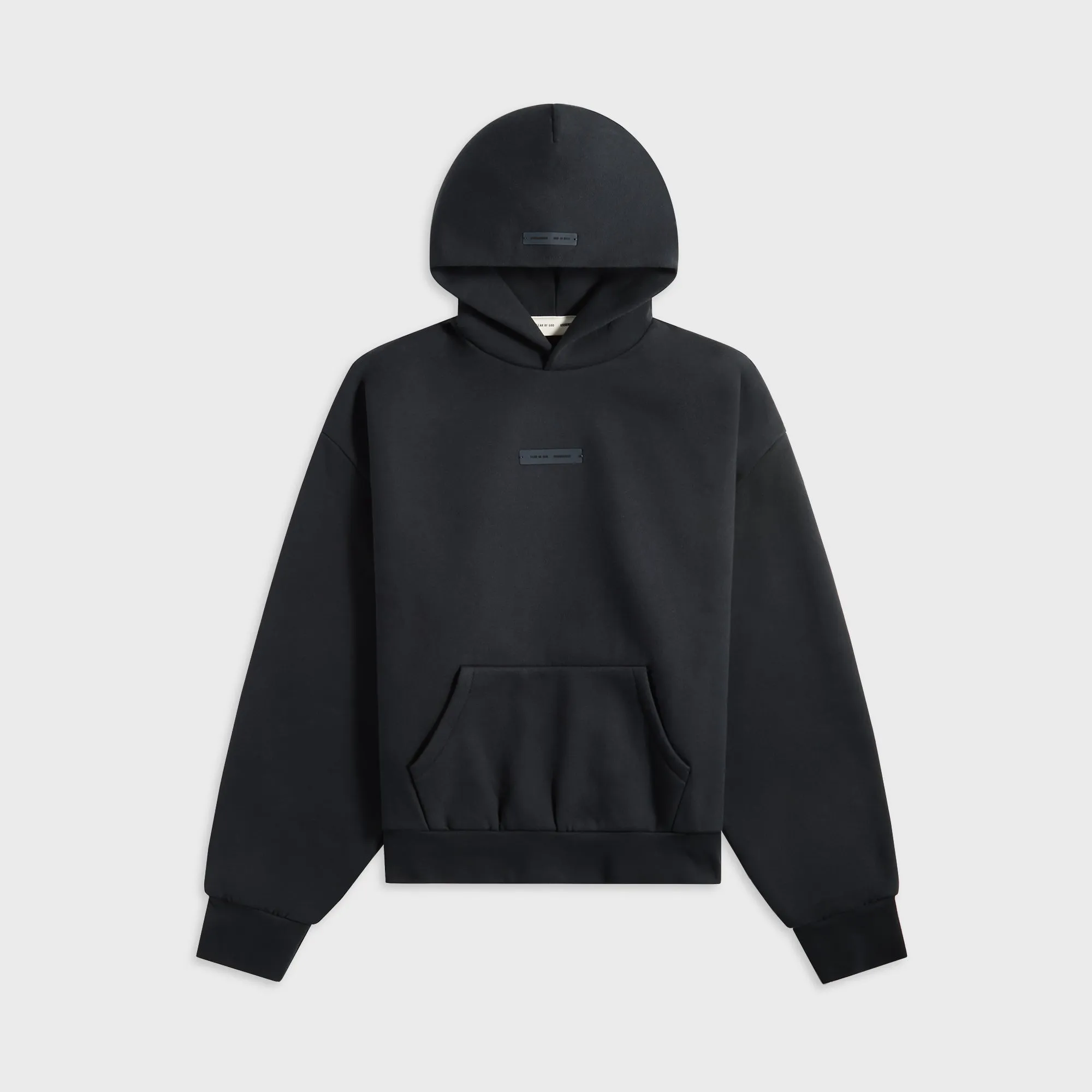 Essentials Classic Fit Fleece Hoodie - Jet Black Stain Resistant