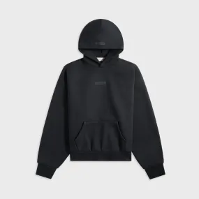 Essentials Classic Fit Fleece Hoodie - Jet Black Stain Resistant