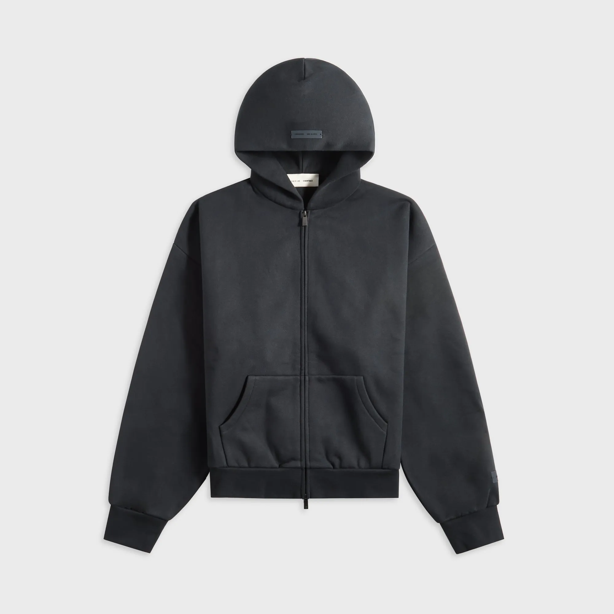 Essentials Classic Fit Fleece Zip-Up Hoodie - Jet Black Socks