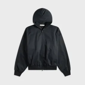 Valentine's Day Wool Essentials Poly Cotton Twill Hoodie - Jet Black