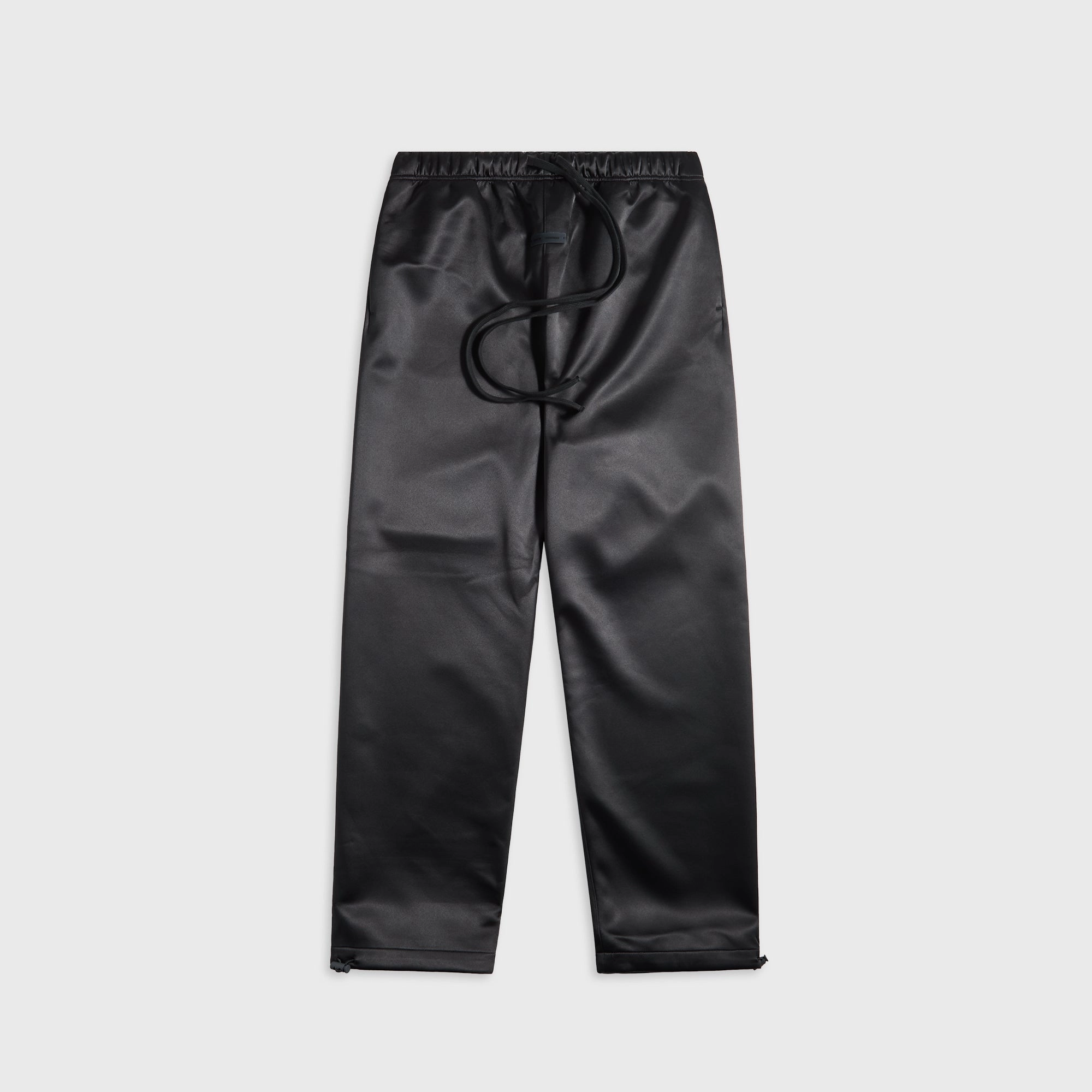 Essentials Bonded Satin Relaxed Track Pant - Jet Black Breathable Layer Layer Comfort