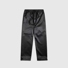 Essentials Bonded Satin Relaxed Track Pant - Jet Black Breathable Layer Layer Comfort