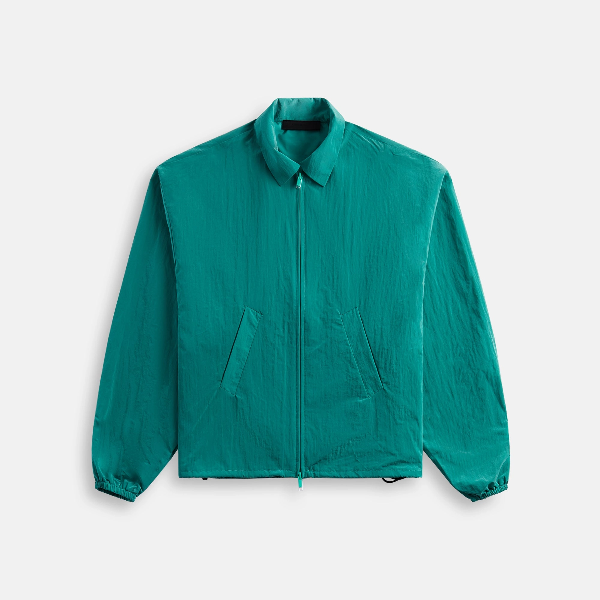 Convertible Collar Design Cool Climate Essentials Shell Bomber - Mint Leaf
