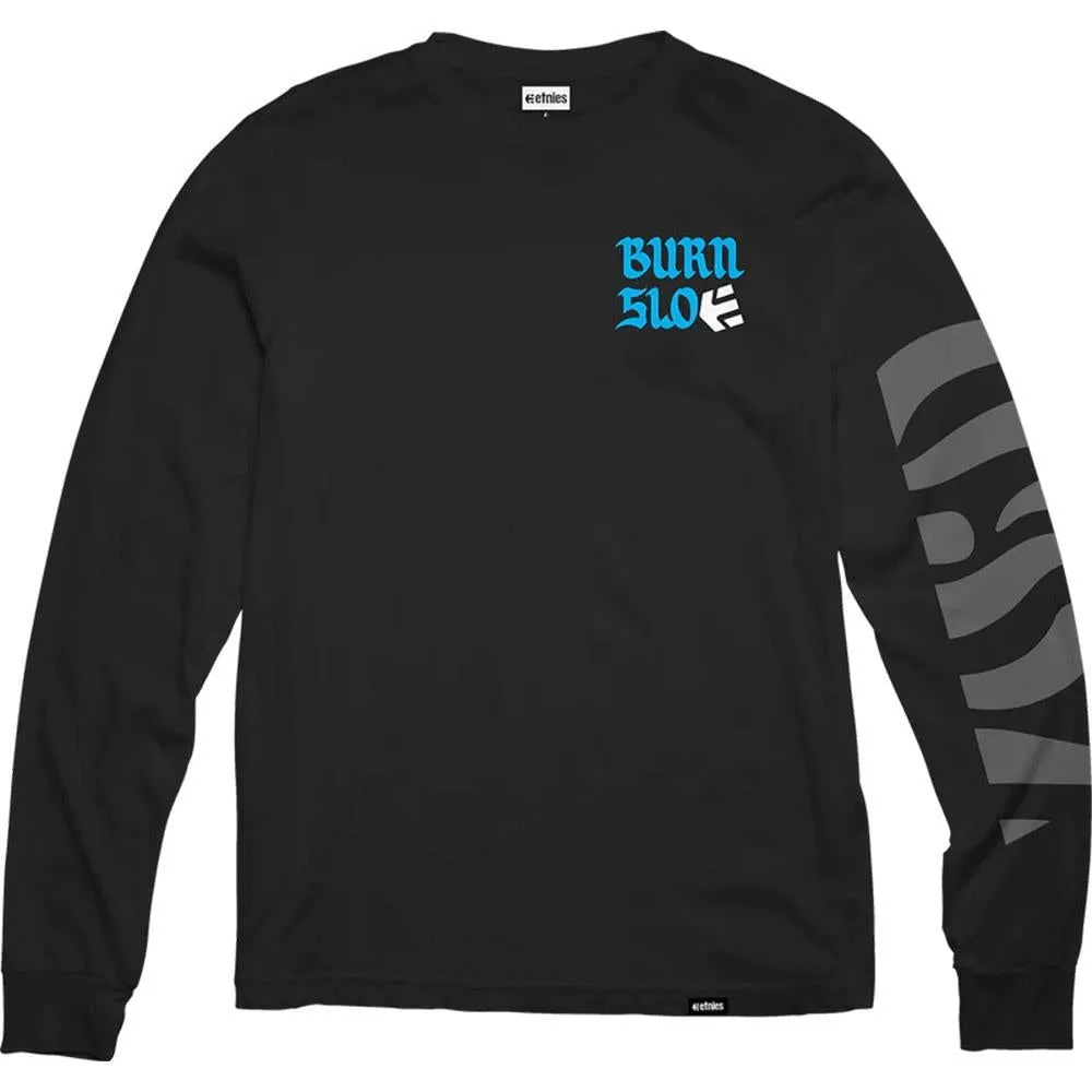 Etnies Burn Slow Long Sleeve T-Shirt - Black ReinforcedNeckline