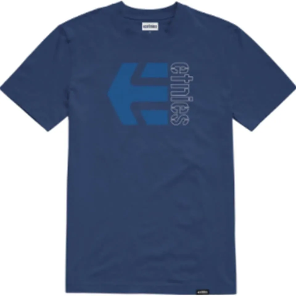 Etnies Corp Combo T-Shirt - Blue/White/Navy Streetwear