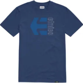 Etnies Corp Combo T-Shirt - Blue/White/Navy Streetwear