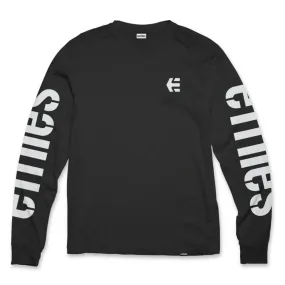 Etnies Icon Long Sleeve T-shirt - Black/White Travel Trend