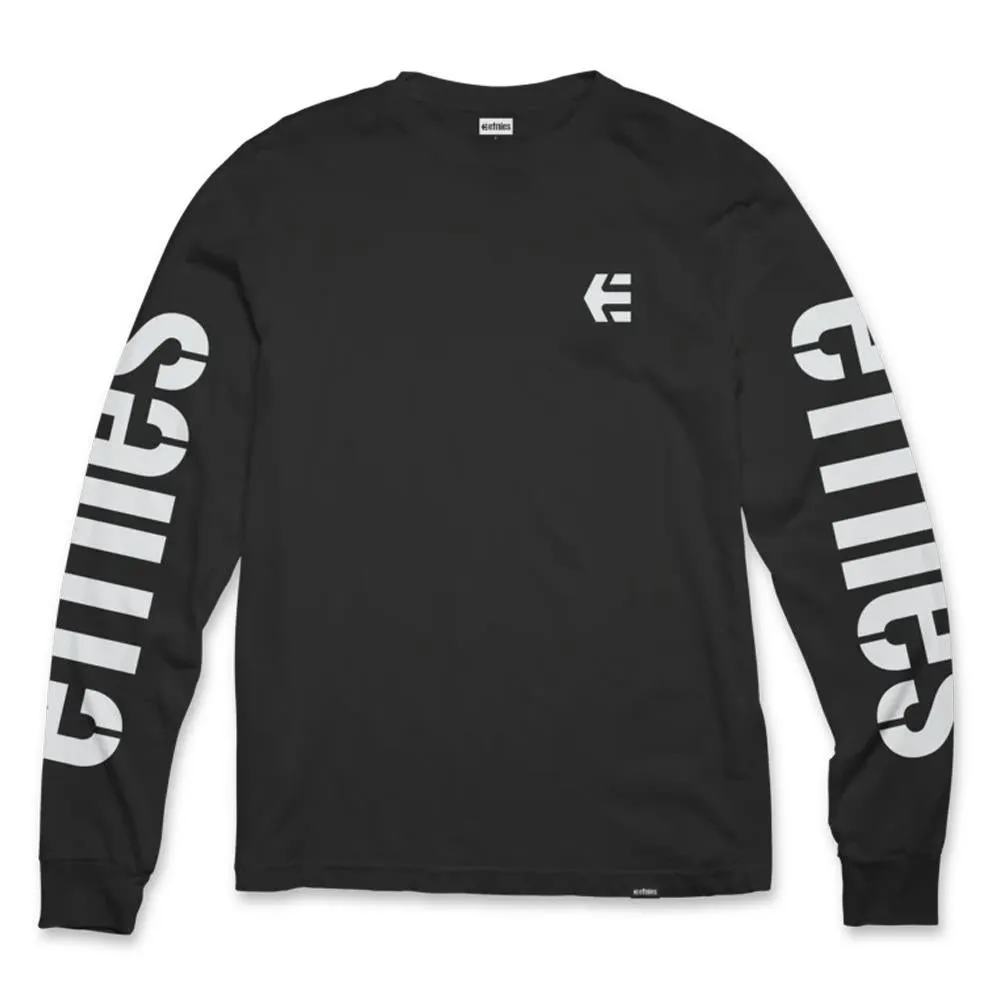 WrinkleFreeFabric Etnies Icon Long Sleeve T-shirt - Black/White