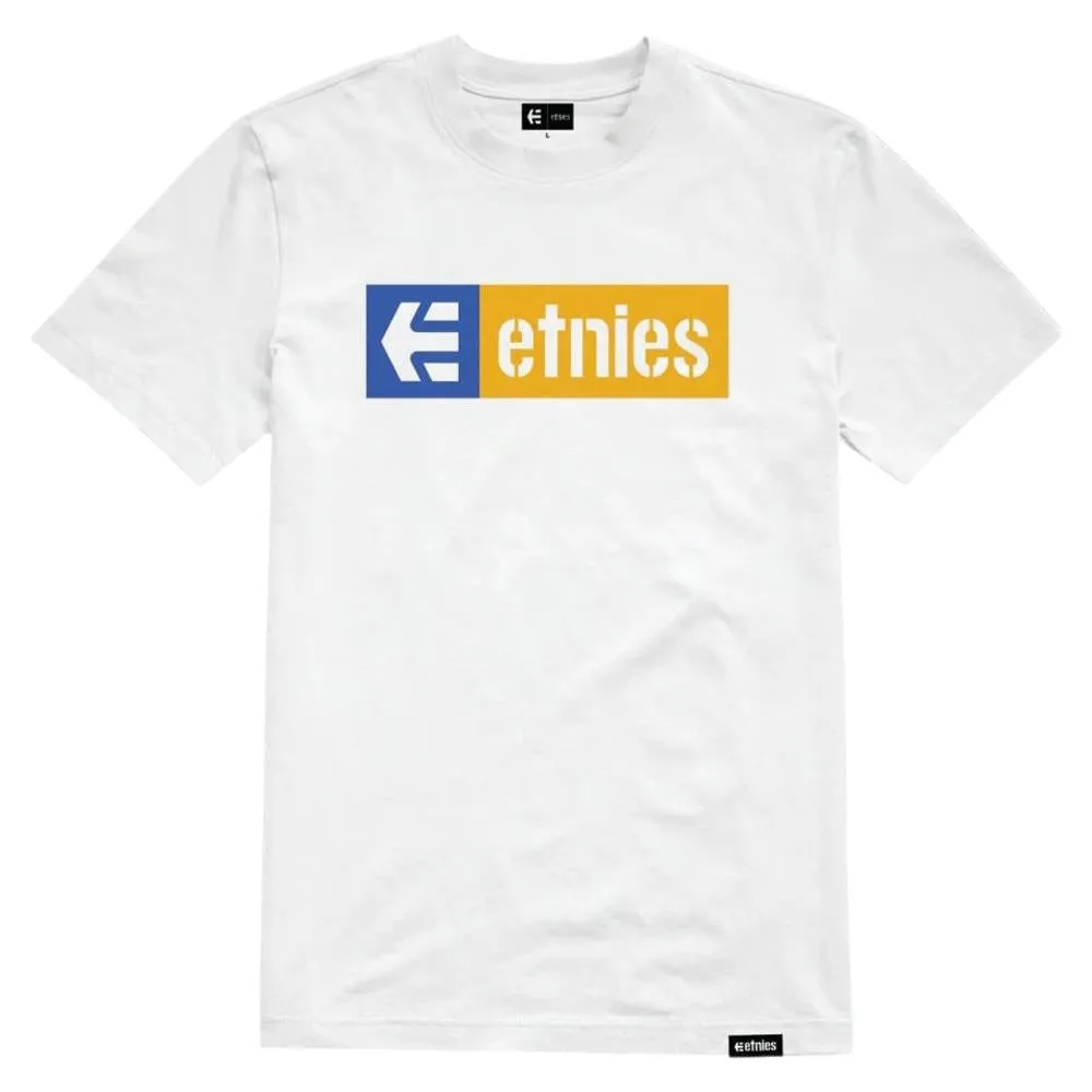Etnies New Box T-shirt - White/Yellow Seasonal Layering Chic Comfort