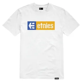Etnies New Box T-shirt - White/Yellow Seasonal Layering Chic Comfort