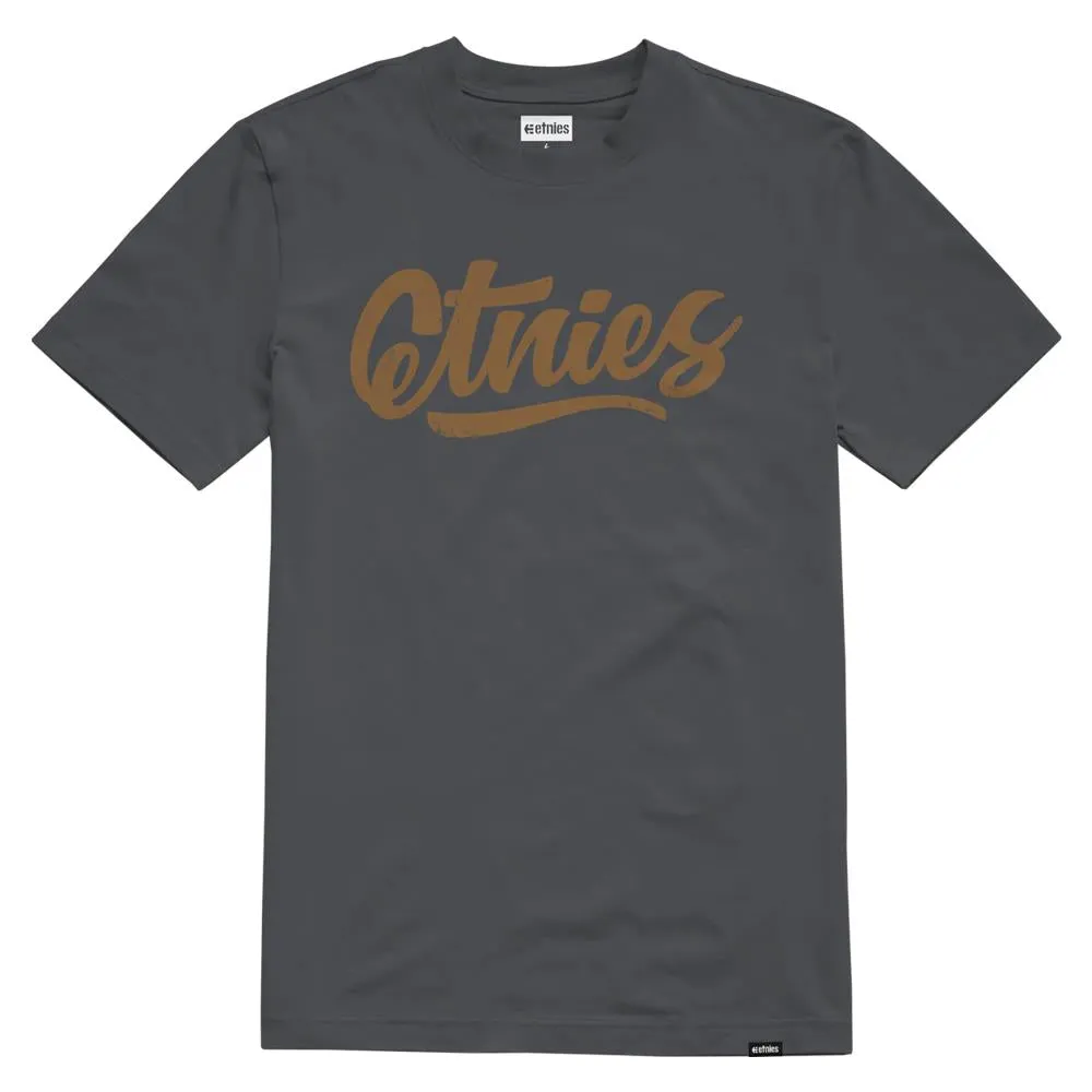 Etnies Script T-shirt - Charcoal monochromatic Fashion Outfit