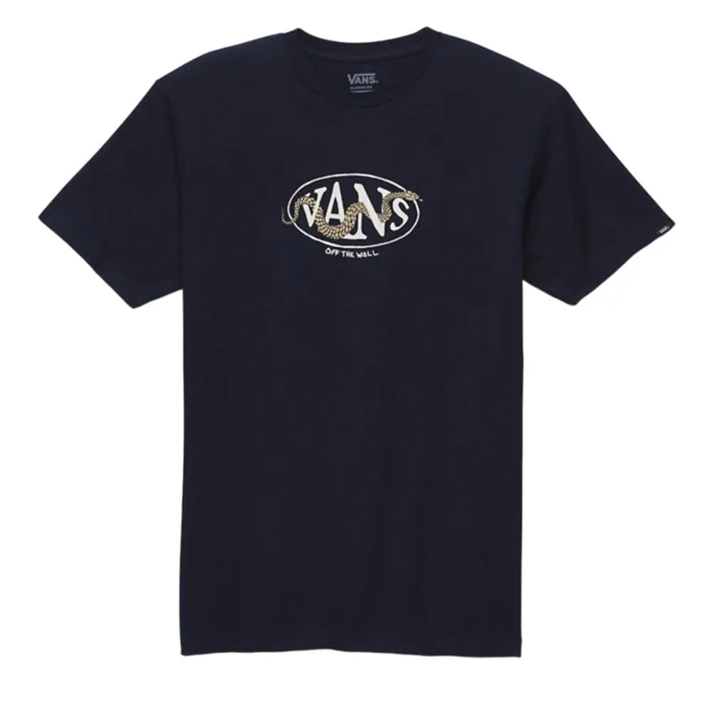 Comfy Fit Layer Minimal Comfort Wear Vans Snake Center Logo T-Shirt - Navy