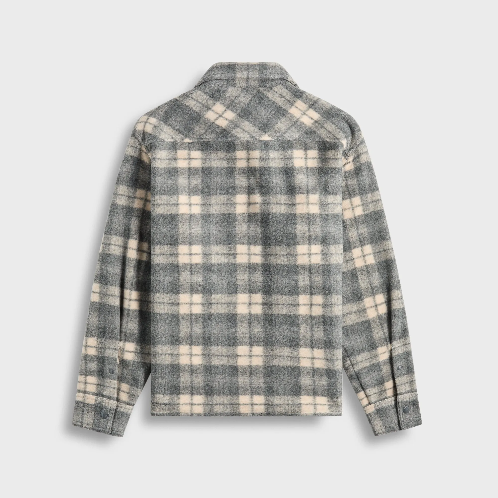 Moncler Plaid Overshirt - Grey / Multi Workwear Style Matte Finish