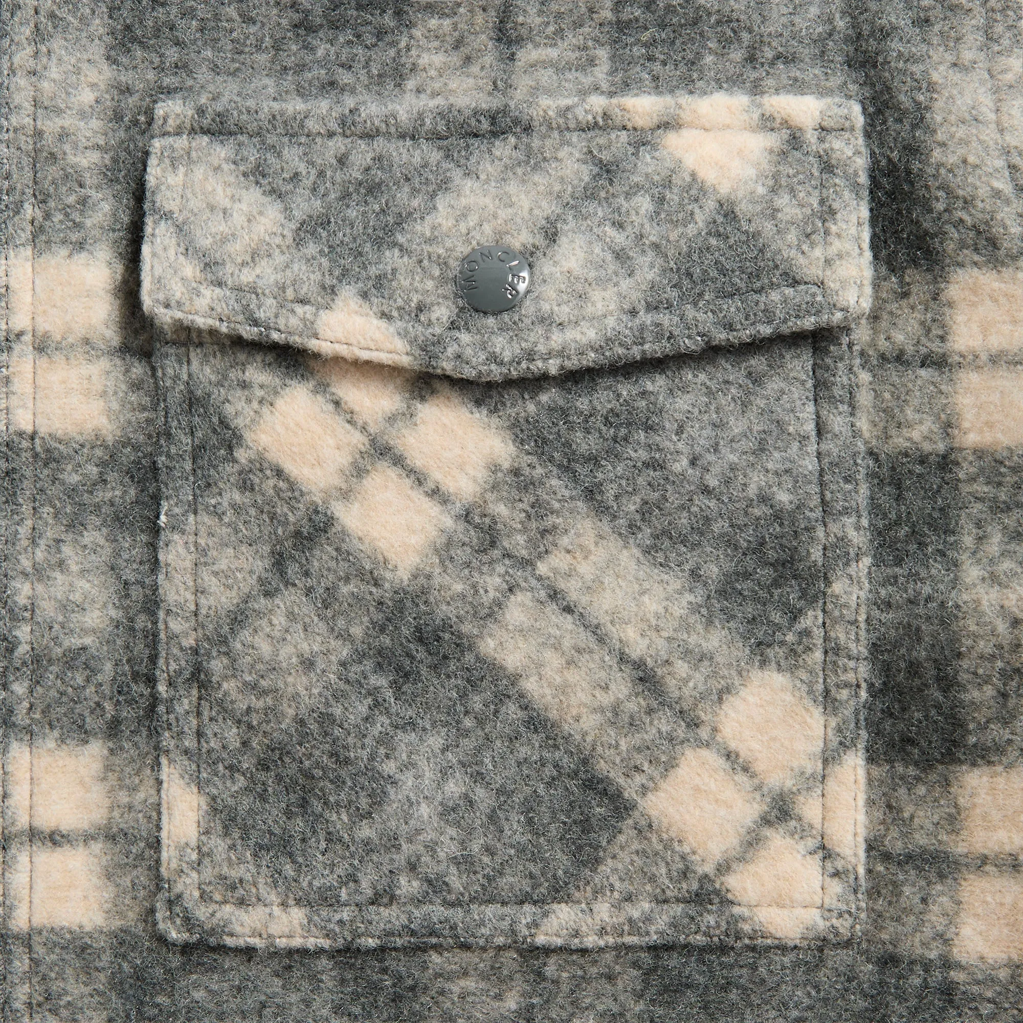 Graphic Art Moncler Plaid Overshirt - Grey / Multi