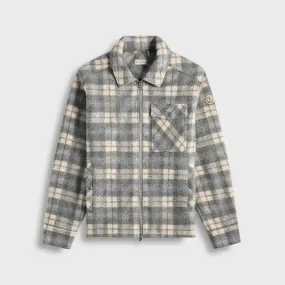 Moncler Plaid Overshirt - Grey / Multi Flatlock stitching Breathable mesh