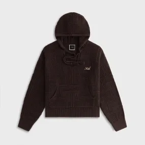 Kith Women Celyse II Patchwork Sweater Hoodie - Incognito Warm in winter Layer Relaxed