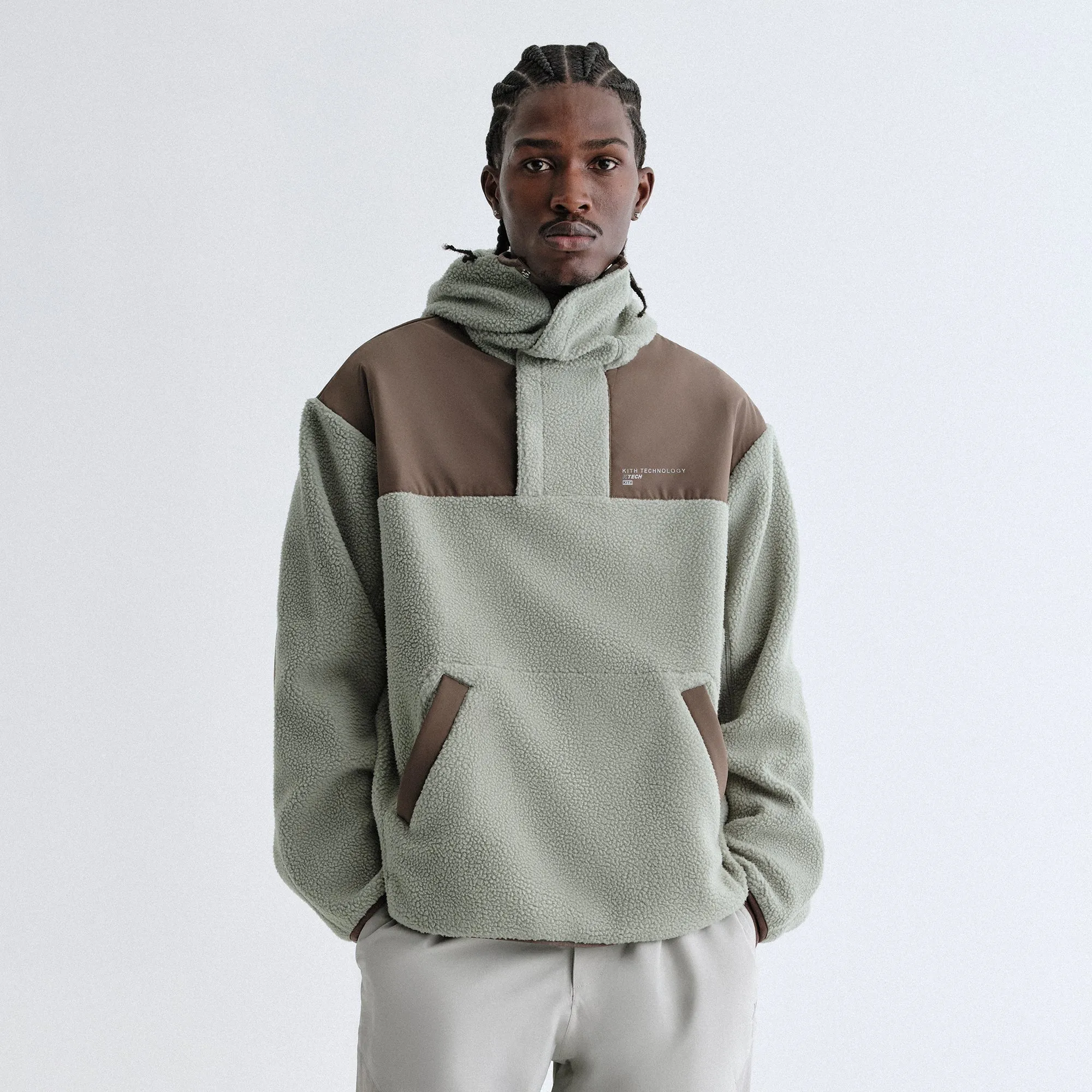 Kith Brockwell Sherpa Hoodie - Pavilion Classic Pullover Design Water Repellent