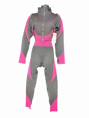 Women's 2 Piece Honeycomb Set In Black Convertible Features