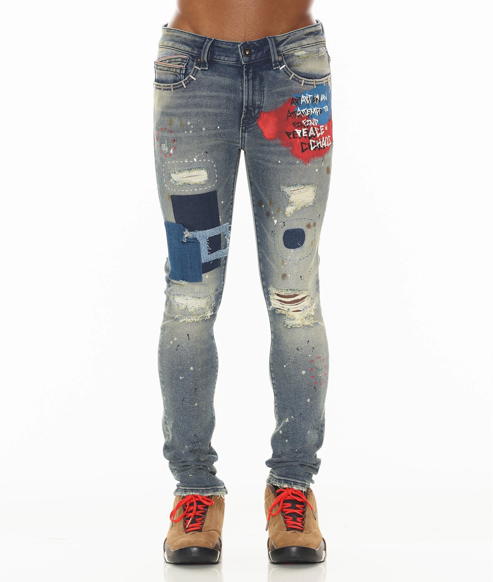 Festival Outfit Date Night Professional Wear PUNK SUPER SKINNY IN BASQ