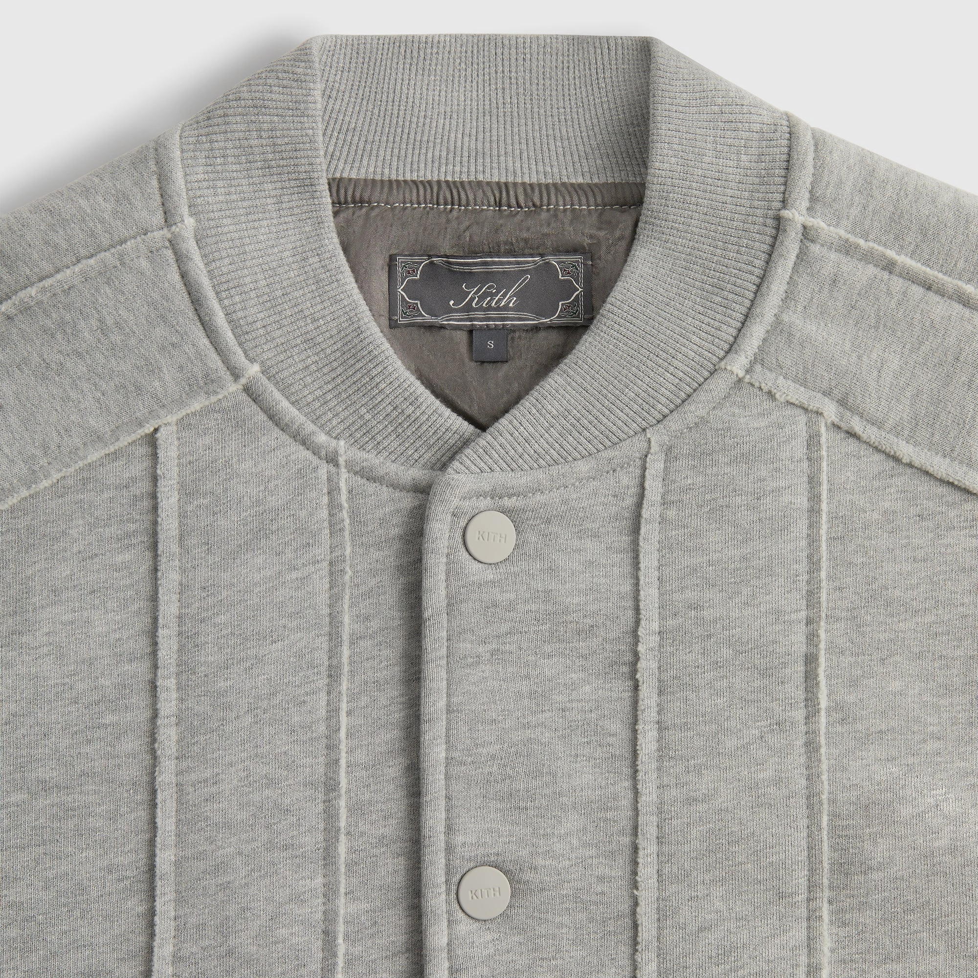 Neutral Tones Kith Marvin Bomber Jacket - Mid Heather Grey