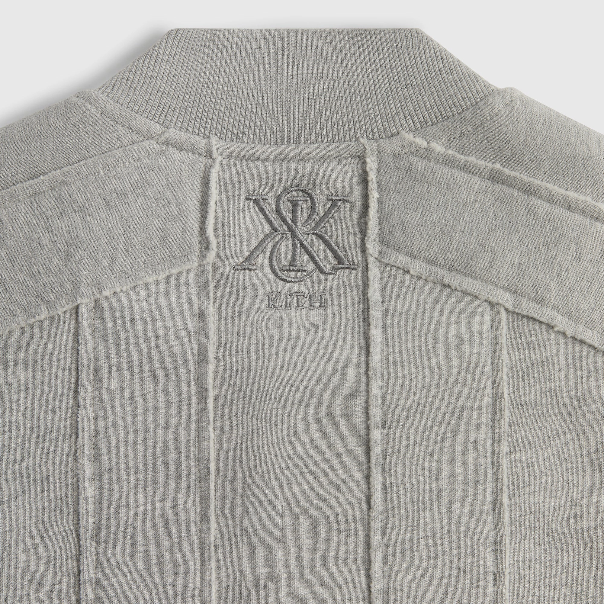 Kith Marvin Bomber Jacket - Mid Heather Grey Basic Fit