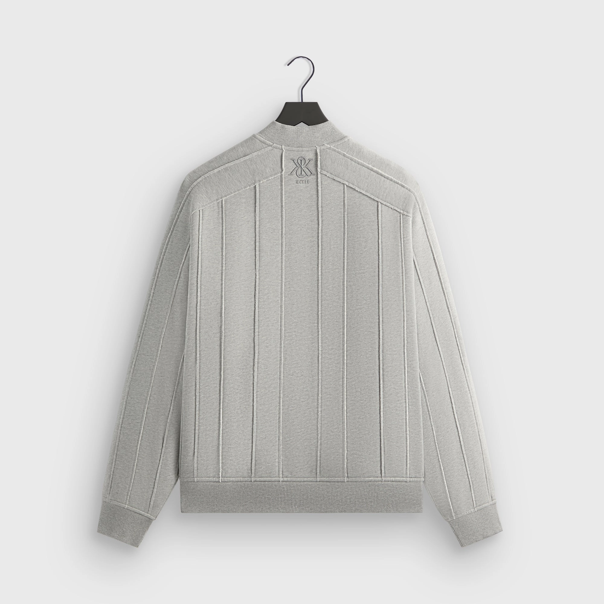 Kith Marvin Bomber Jacket - Mid Heather Grey Classic Fit Cut