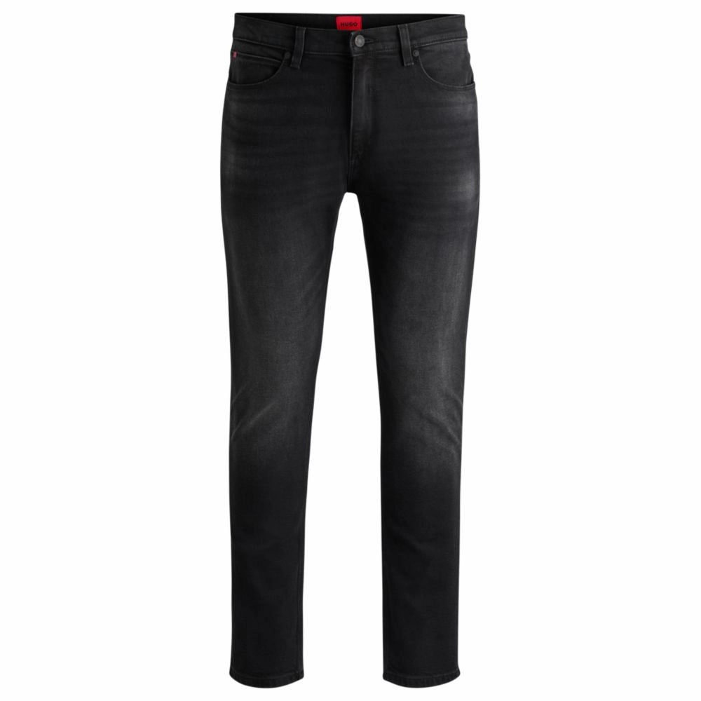 Extra-slim-fit jeans in black-black stretch denim Recycled Material Durable Weave