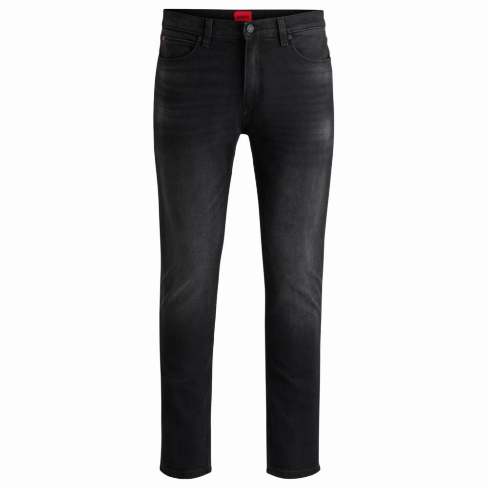 Extra-slim-fit jeans in black-black stretch denim Outfit Vibe