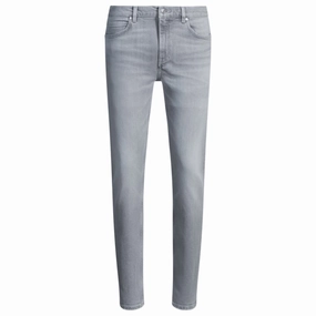 Flexible Fabric Extra-slim-fit jeans in silver-gray stretch denim