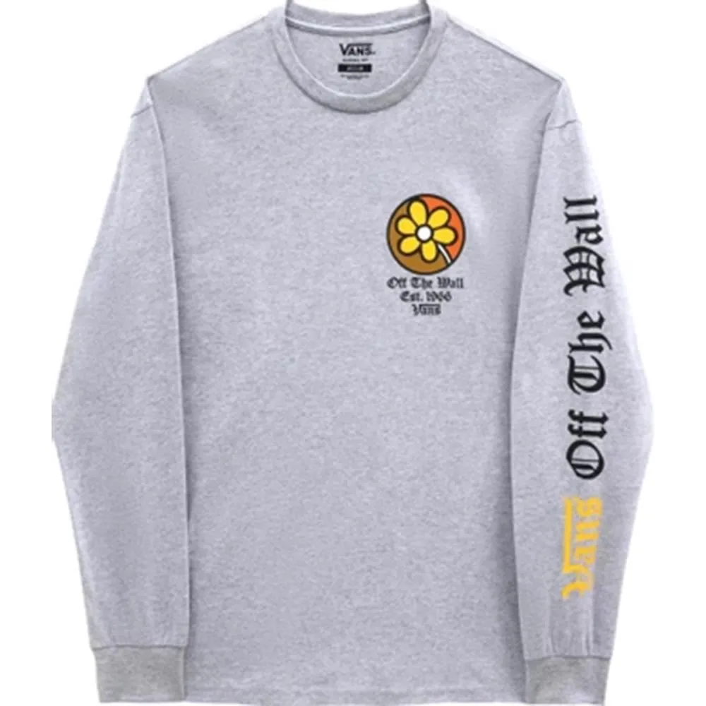 perfect for all-day wear Minimalist purity Vans Old English Floral Logo Long Sleeve T-Shirt - Athletic Heather