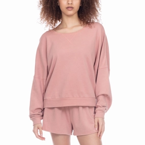 Double Layered Collar AntiPill Fabric Honeydew Intimates Beach Bum Sweatshirt