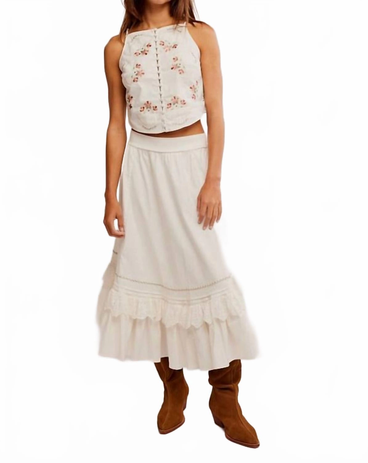 Maeberrie Set In White Roomy Armholes Machine Washable Fabric