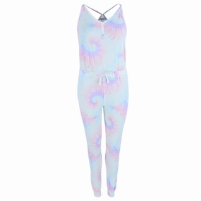 Women's Tie Dye Knit Jumper Pajama Stretch Material Minimalist Stitching