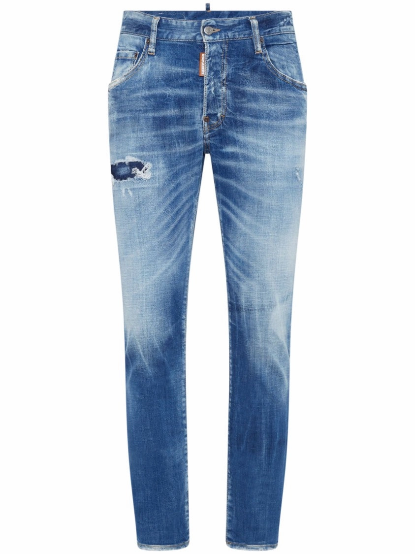 Faded Blue Slim Fit Skater Jeans school outfit Bootcut style