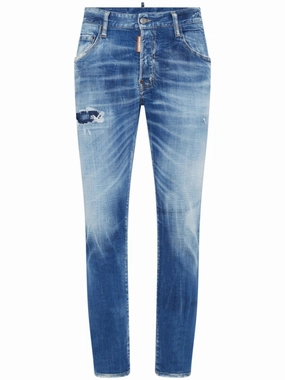 Faded Blue Slim Fit Skater Jeans Sleek Comfort Sustainable Beach Day