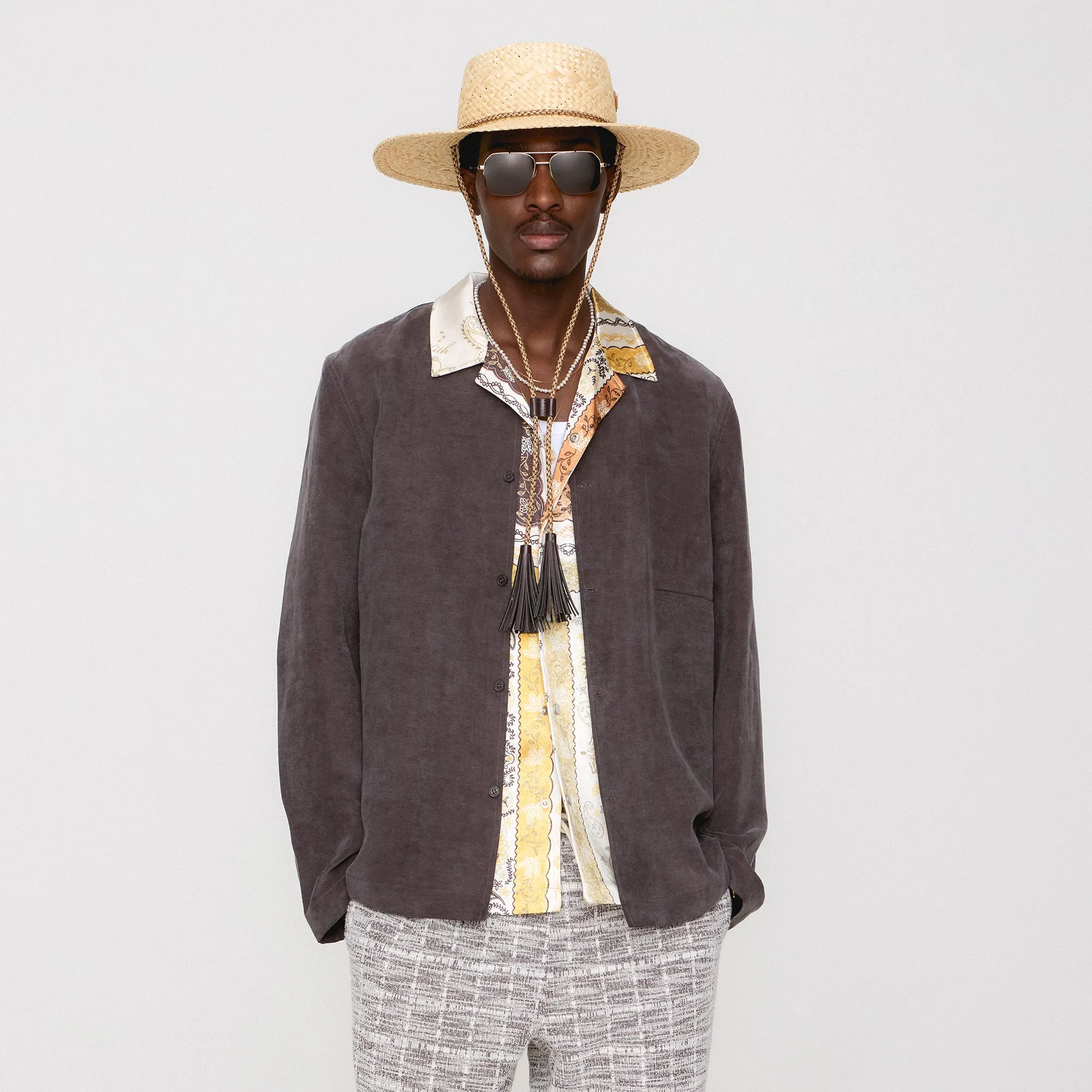 Kith Cupro Linen Caelen Shirt - Kindling Cooling Mesh Lining Snag Free Surface
