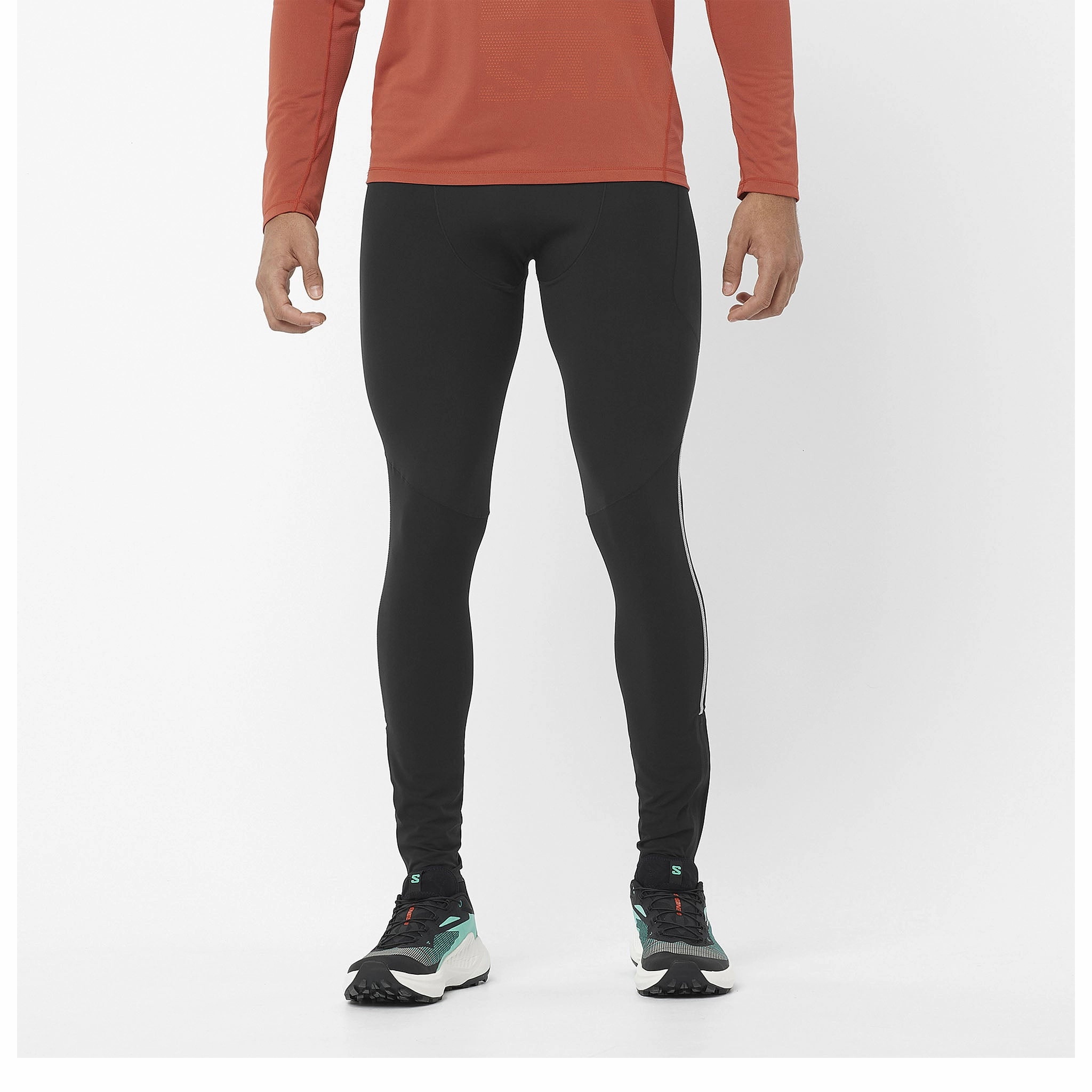 ReflectiveAccents Salomon | Men's Sense Aero Stow Tights - Deep Black