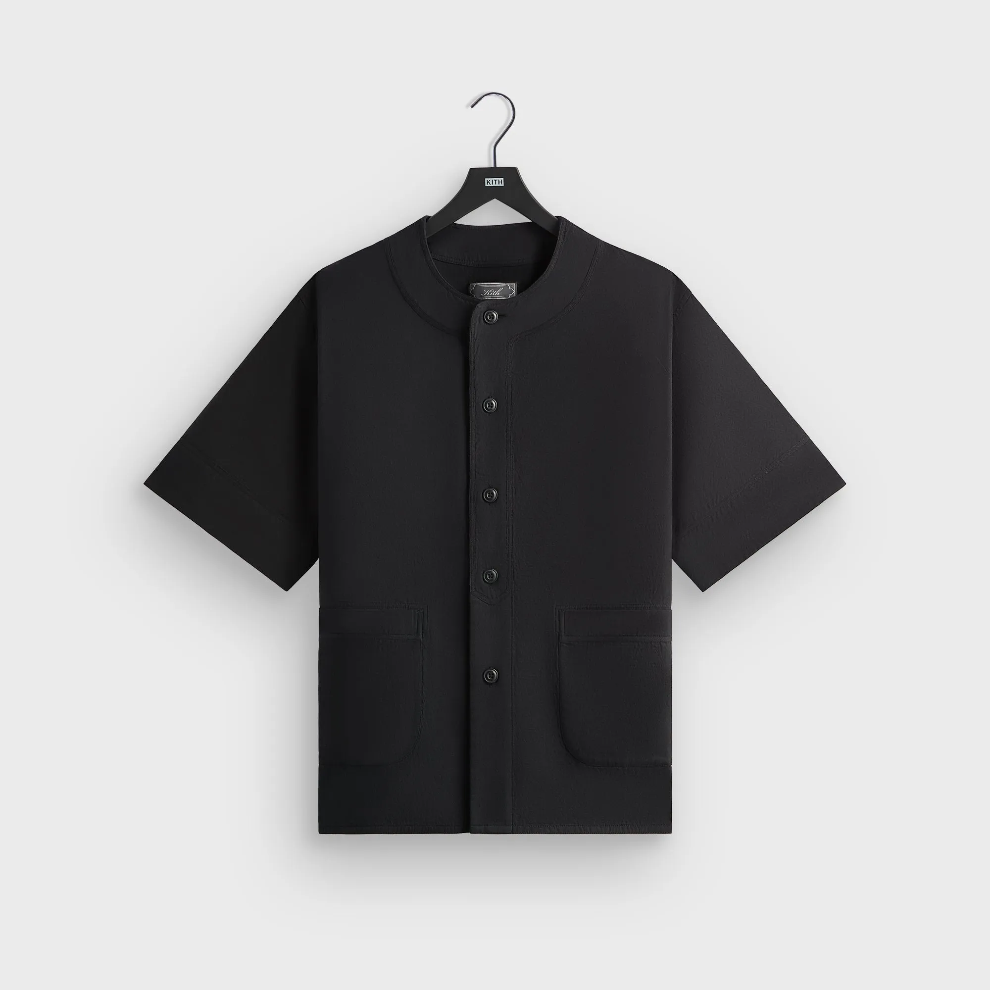 Kith Willis Baseball Shirt - Black Floral Motif