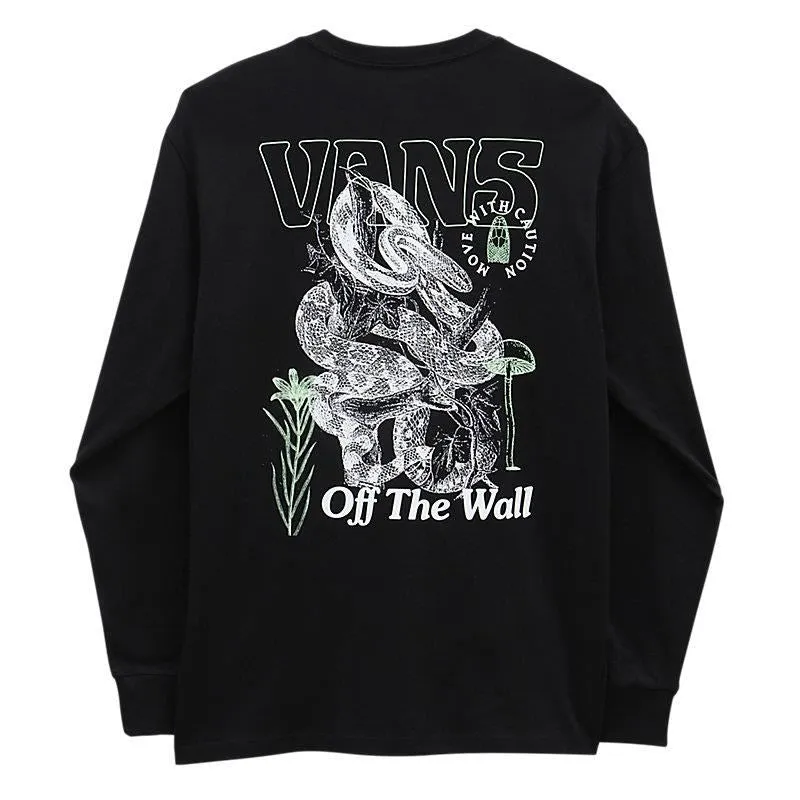Chilly Day Essentials Vans Distorted Snake Long Sleeve T-Shirt - Black