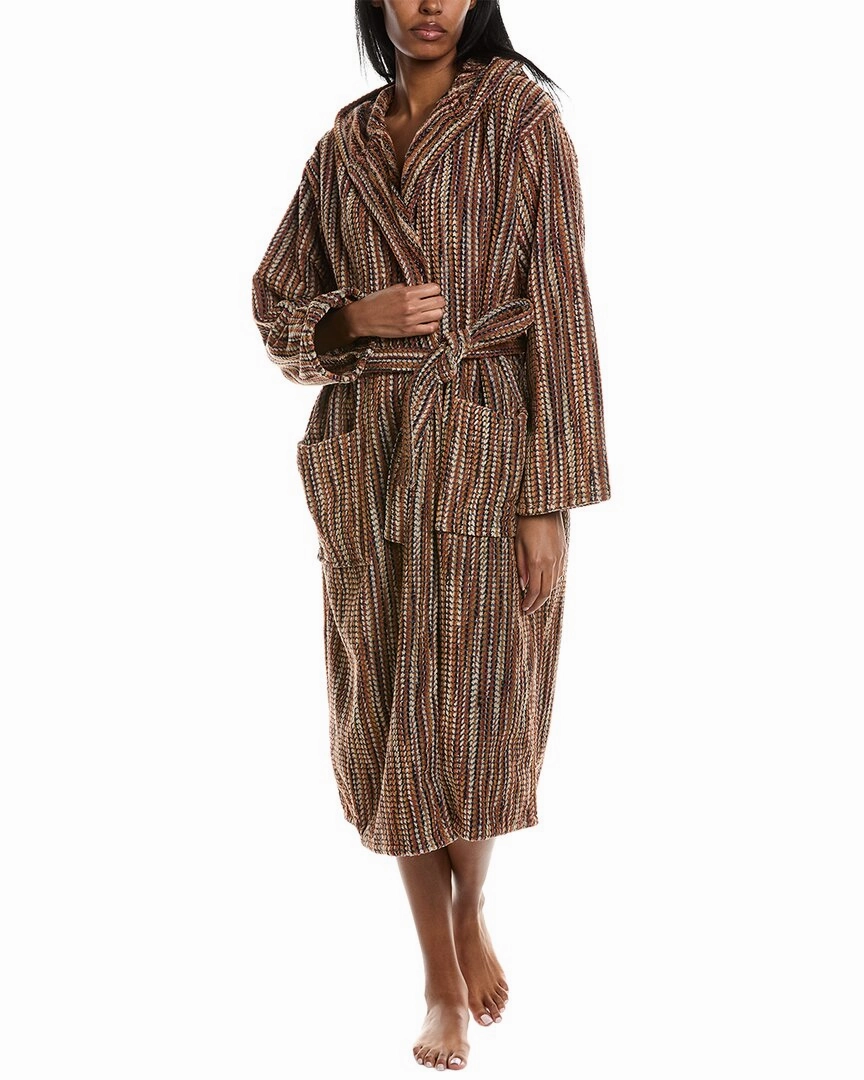 Missoni Home Billy Hooded Bathrobe Layered Collar