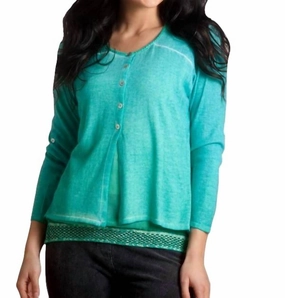 Faux Layered Set In Teal Plush Brushed Interior
