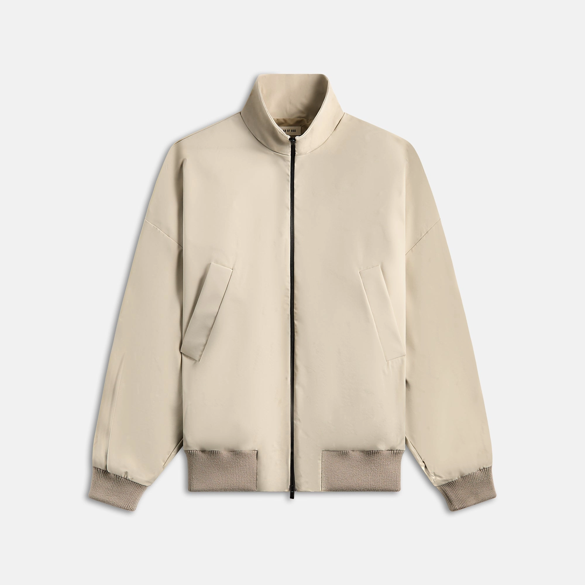 Fear of God High Neck Track Jacket - Cement Casual Feel