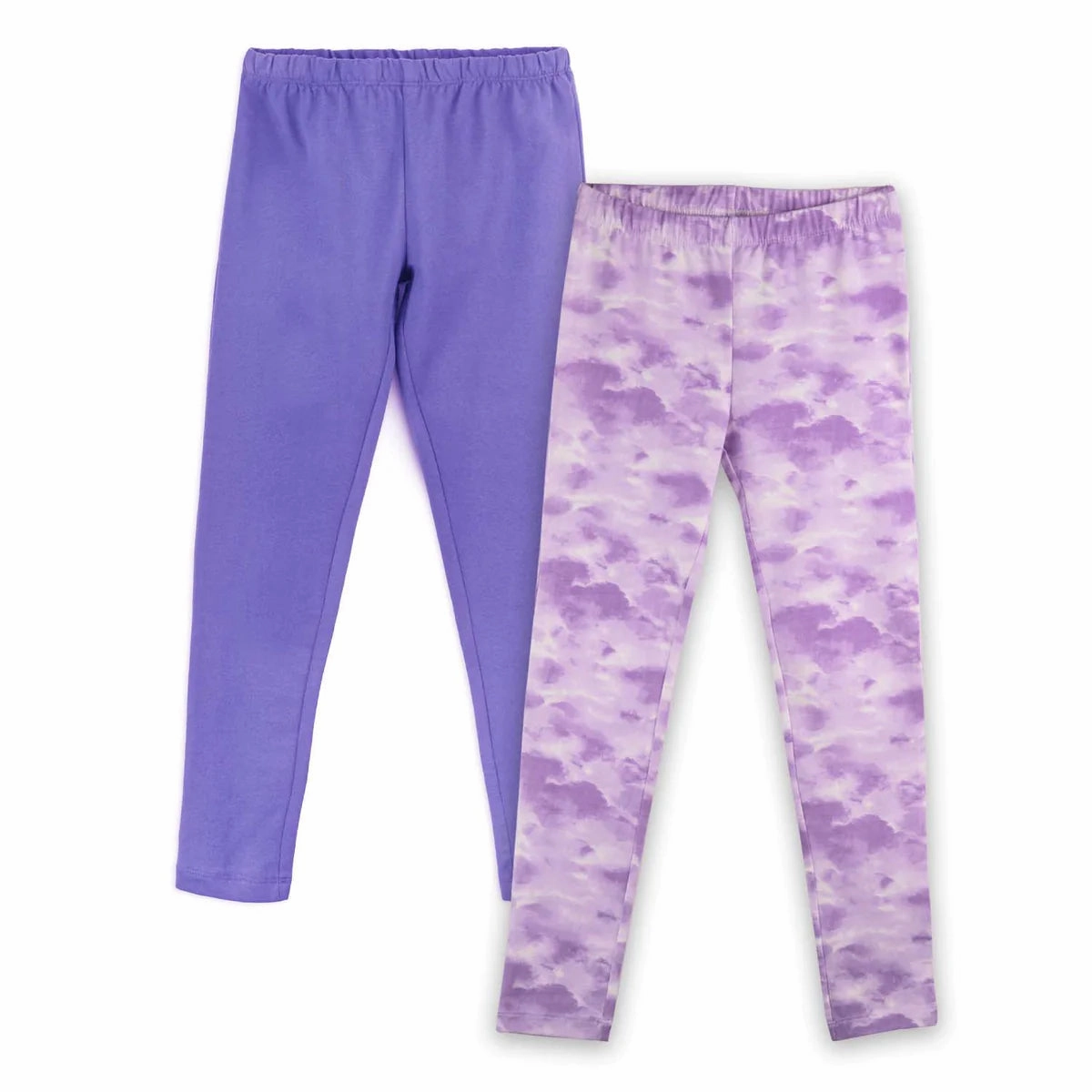 HypoallergenicMaterial Mightly Girls Purple & Lilac Cloud Leggings