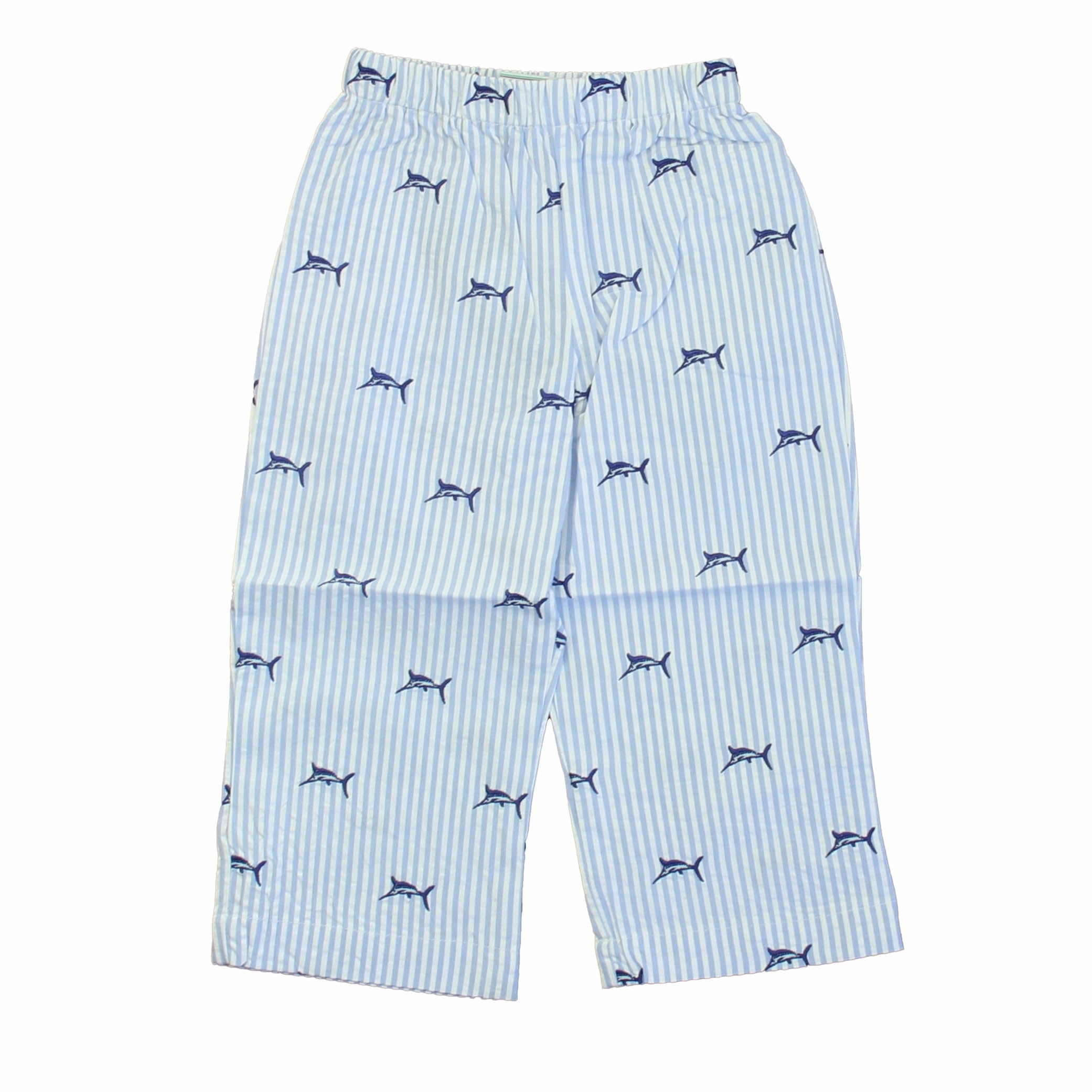 Functional Wear Classic Prep Boys Marlins on Blue Seersucker Pants