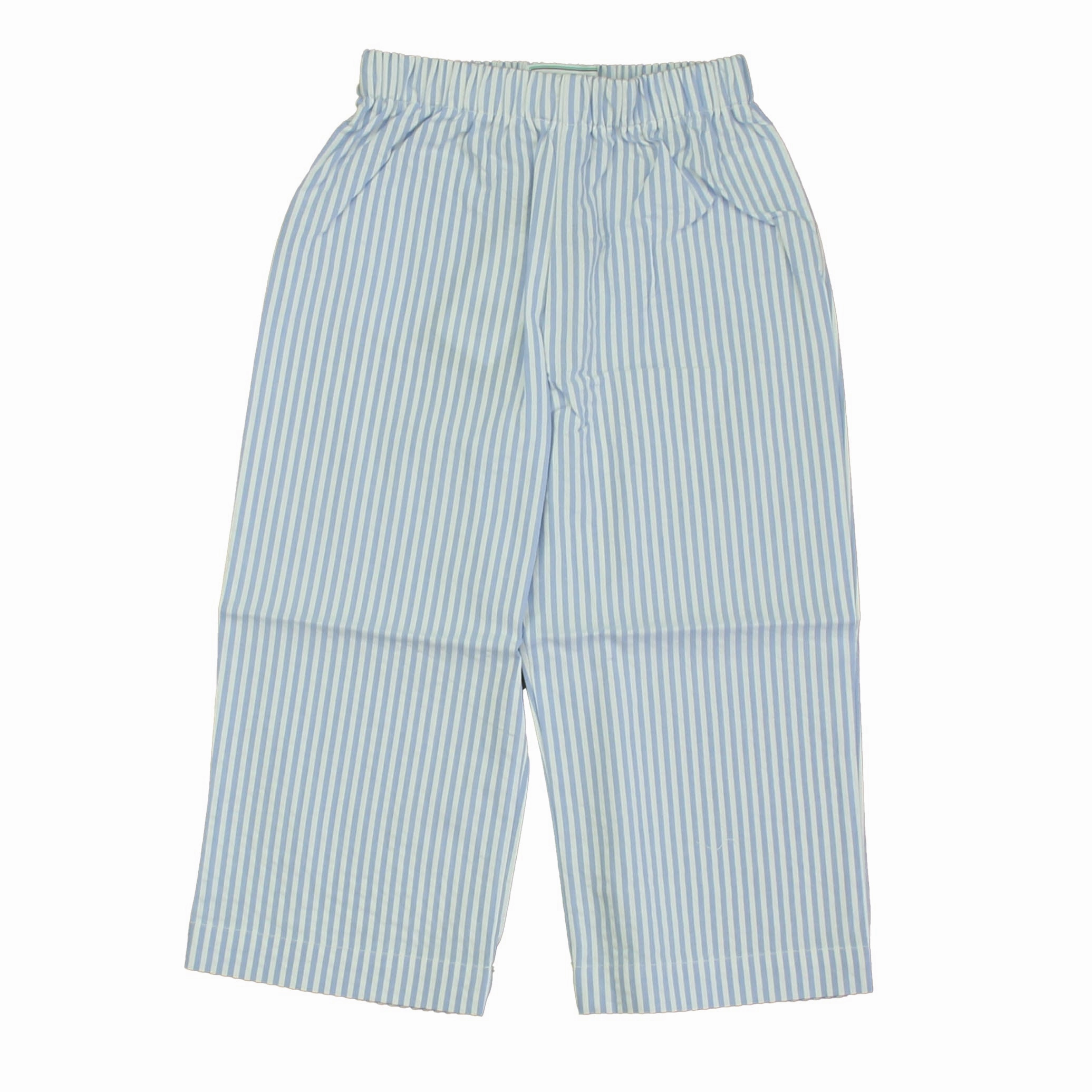 Classic Prep Boys Blue Seersucker Pants Size: 12-24 Months Workout-ready