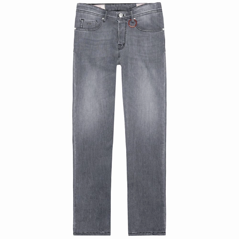 Textured Loose Luxury Bold Look Parent Style Tramarossa Cotton Jeans & Men's Pant